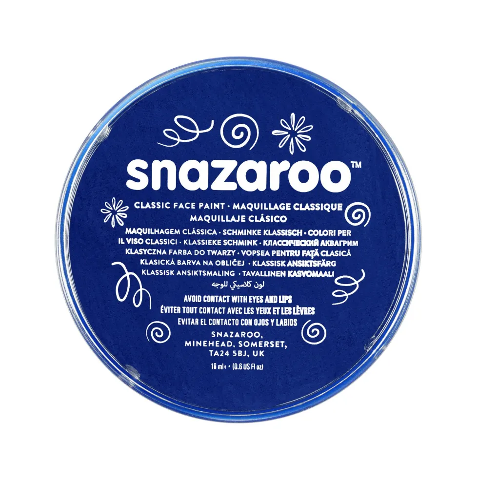 Farba do malowania twarzy - Snazaroo - Dark Blue, 18 ml