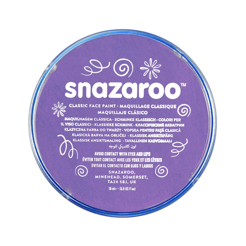 Farba do malowania twarzy - Snazaroo - Lilac, 18 ml