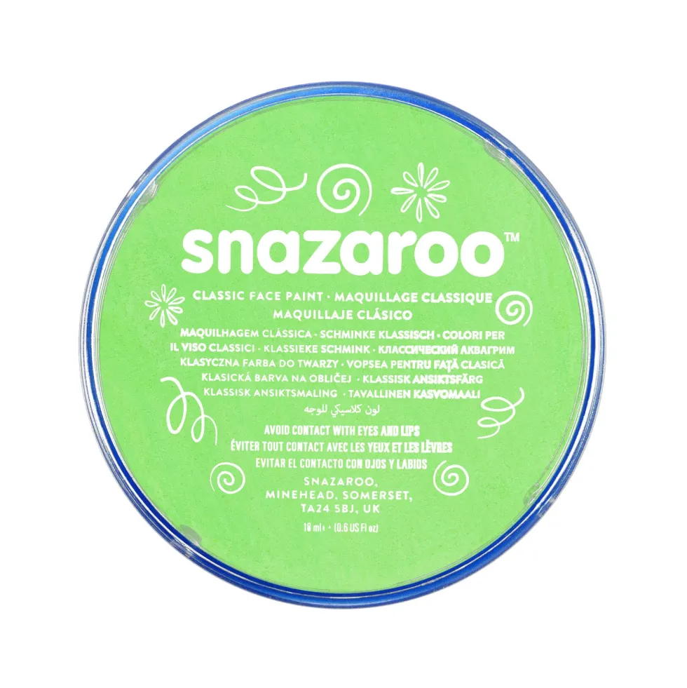 Farba do malowania twarzy - Snazaroo - Lime Green, 18 ml