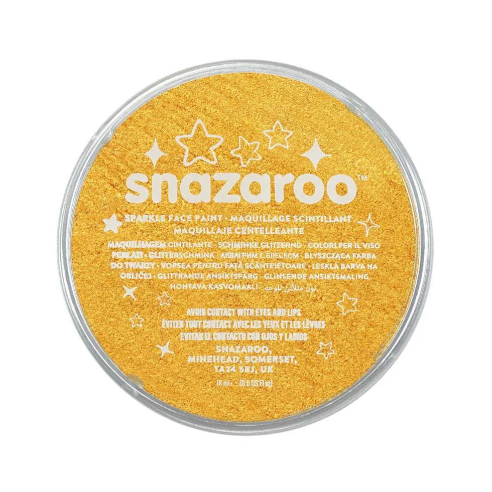Farba do malowania twarzy - Snazaroo - Sparkle Yellow, 18 ml