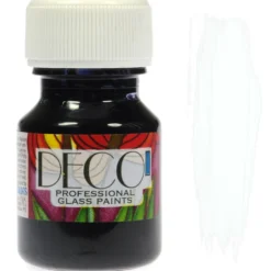 Farba do szkła witrażowa Deco - Renesans - biała, 30 ml