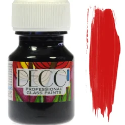 Farba do szkła witrażowa Deco - Renesans - czerwona, 30 ml