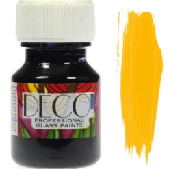 Farba do szkła witrażowa Deco - Renesans - żółta, 30 ml