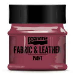 Farba do tkanin i skór - Pentart - bordowa, 50 ml