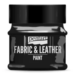 Farba do tkanin i skór - Pentart - czarna, 50 ml