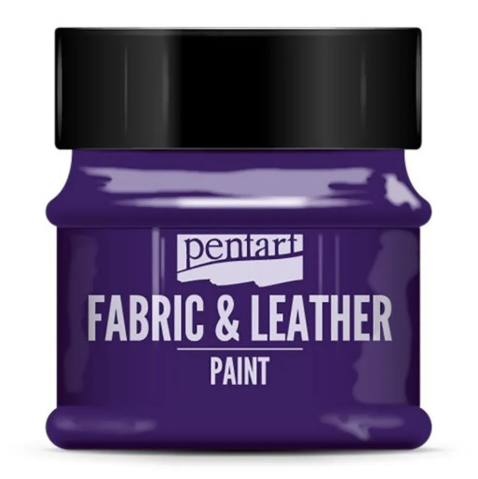 Farba do tkanin i skór - Pentart - fioletowa, 50 ml