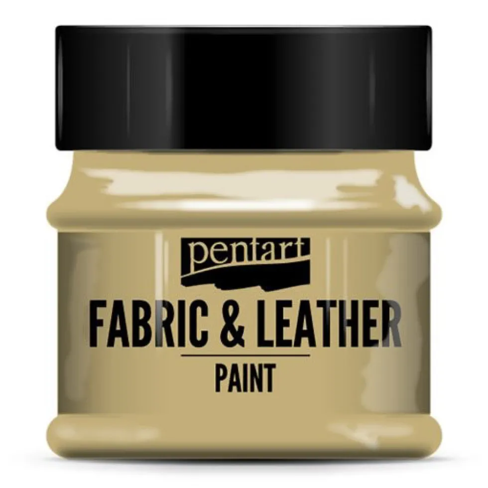 Farba do tkanin i skór - Pentart - jasnobrązowa, 50 ml