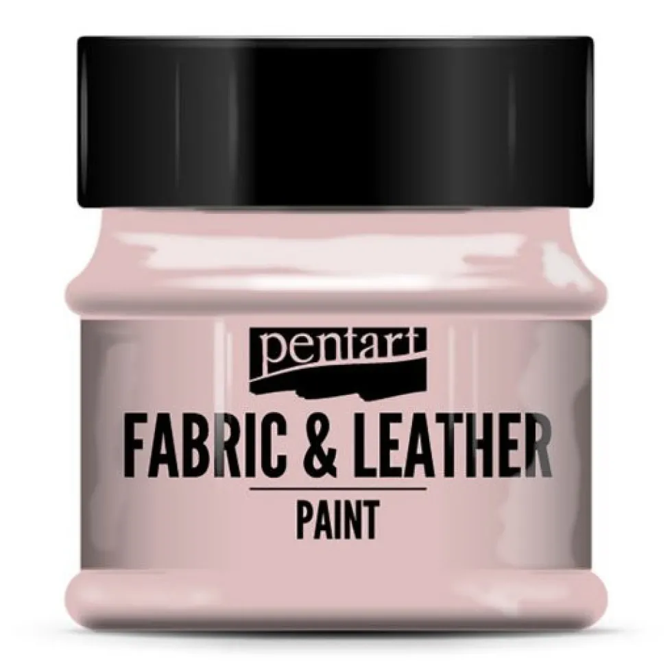 Farba do tkanin i skór - Pentart - różowa, 50 ml