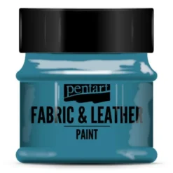 Farba do tkanin i skór - Pentart - turkus niebieski, 50 ml