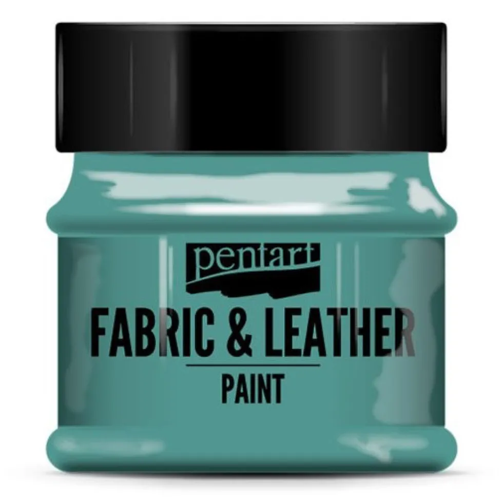 Farba do tkanin i skór - Pentart - turkus zielony, 50 ml