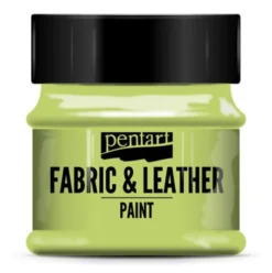 Farba do tkanin i skór - Pentart - zielona limonka, 50 ml