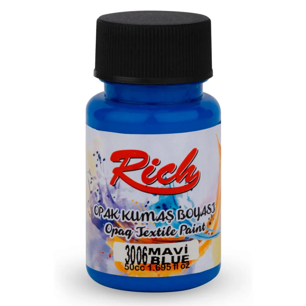 Farba do tkanin Opaque - Rich - Blue, 50 ml