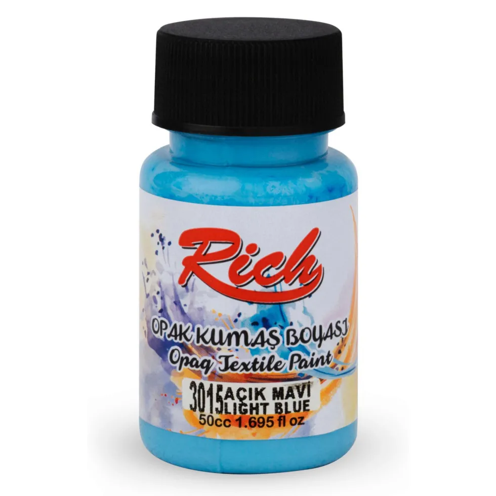 Farba do tkanin Opaque - Rich - Light Blue, 50 ml
