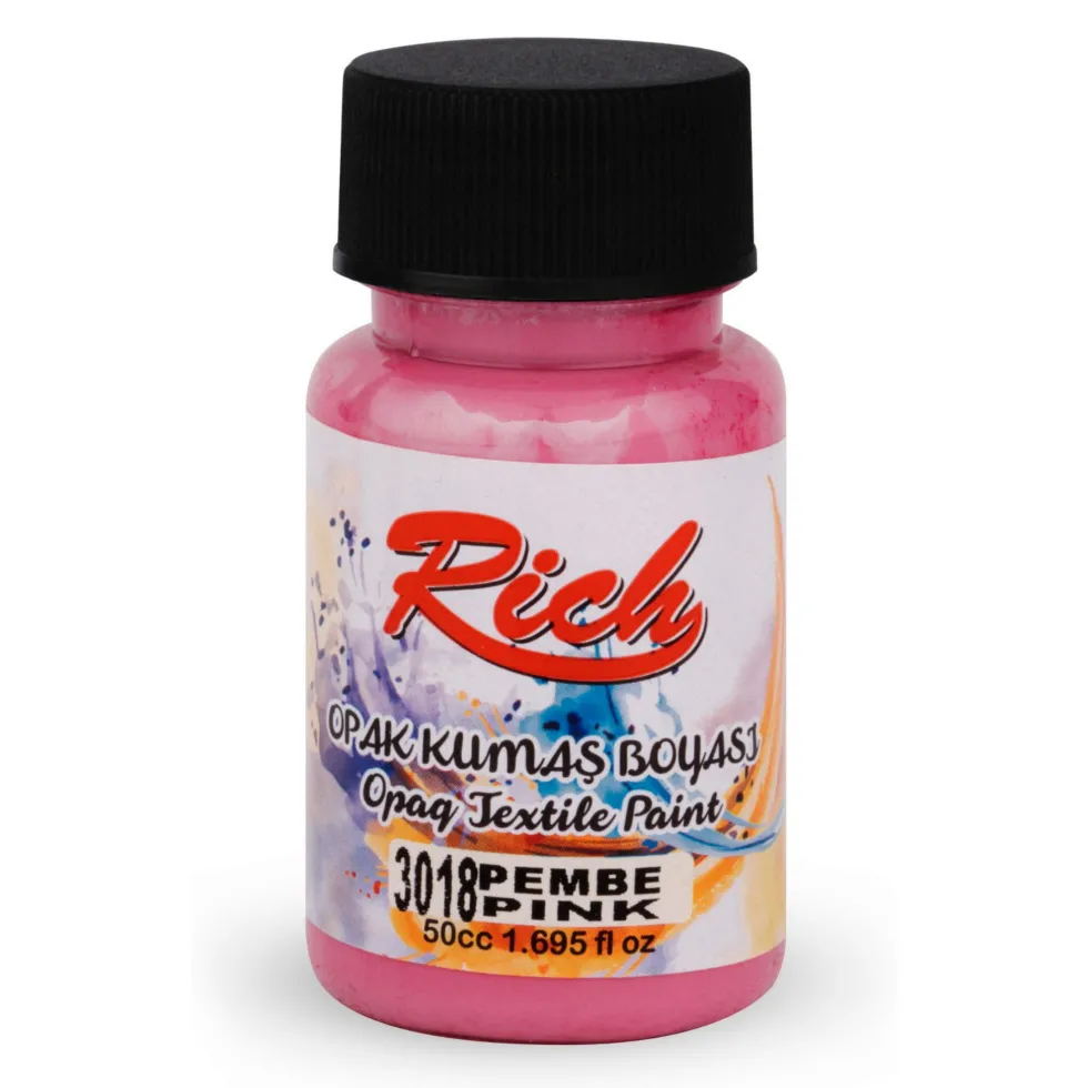 Farba do tkanin Opaque - Rich - Pink, 50 ml