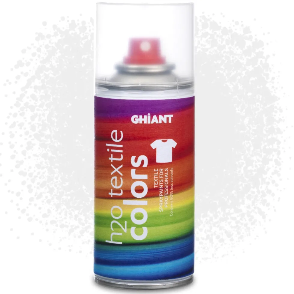 Farba do tkanin w sprayu H2O Textile Colors - Ghiant - biała, 150 ml