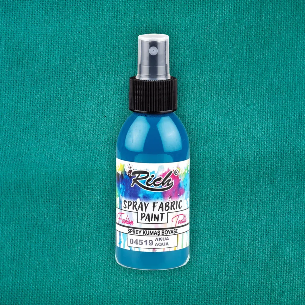 Farba do tkanin w sprayu - Rich - Aqua, 100 ml