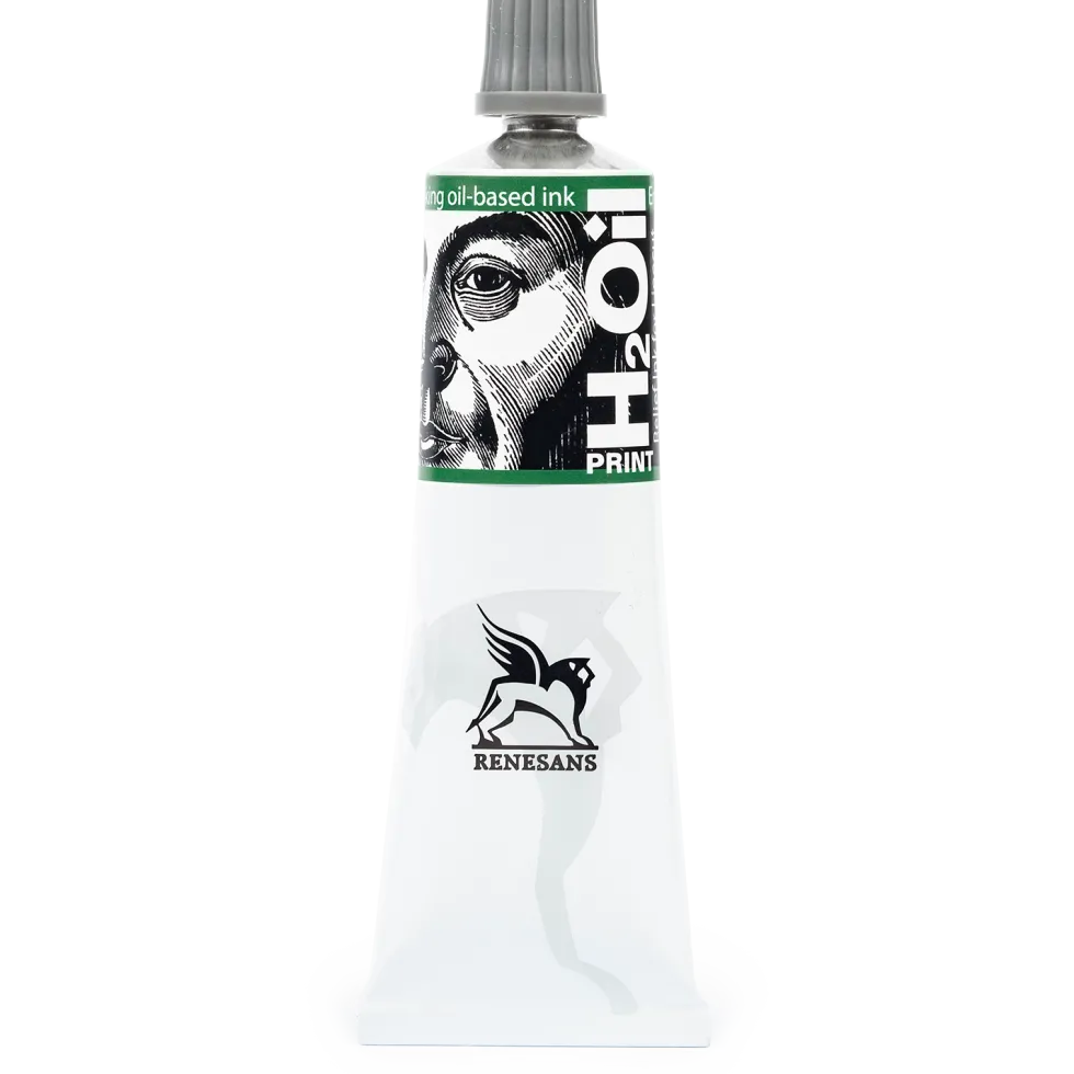 Farba graficzna do linorytu H2Oil Print - Renesans - Zieleń Szmaragdowa, 60 ml