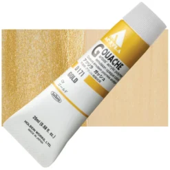 Farba gwasz Acryla Gouache - Holbein - Gold, 20 ml