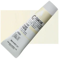 Farba gwasz Acryla Gouache - Holbein - Ivory White, 20 ml