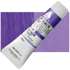 Farba gwasz Acryla Gouache - Holbein - Metallic Violet, 20 ml
