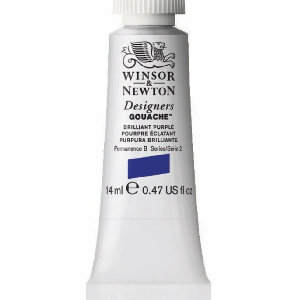 Farba gwasz Designers Gouache - Winsor & Newton - Brilliant Purple, 14 ml