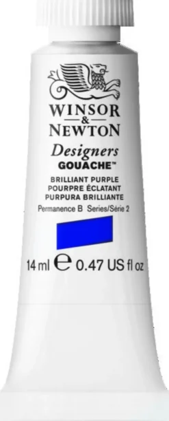 Farba gwasz Designers Gouache - Winsor & Newton - Brilliant Purple, 14 ml