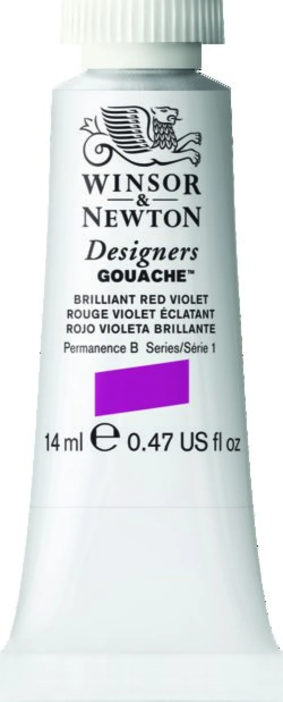 Farba gwasz Designers Gouache - Winsor & Newton - Brilliant Red Violet, 14 ml
