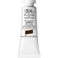 Farba gwasz Designers Gouache - Winsor & Newton - Burnt Umber, 14 ml