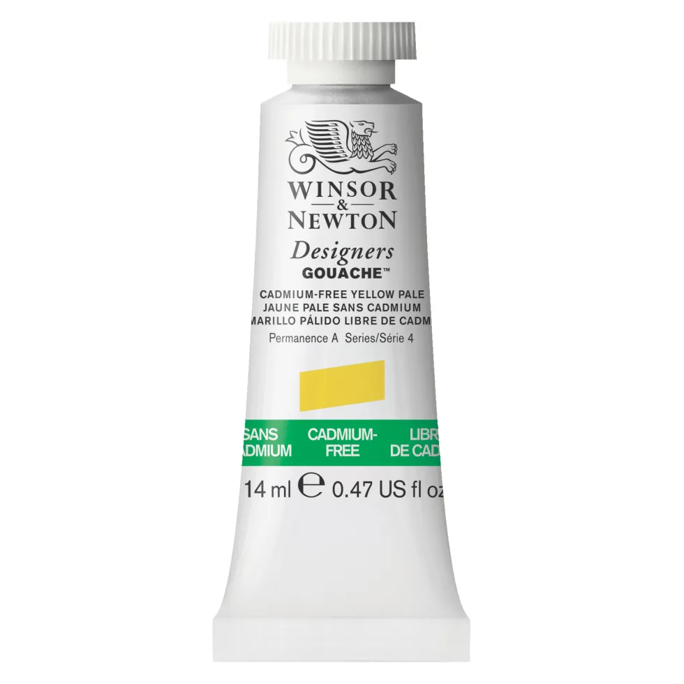 Farba gwasz Designers Gouache - Winsor & Newton - Cadmium Free Yellow Pale, 14 ml