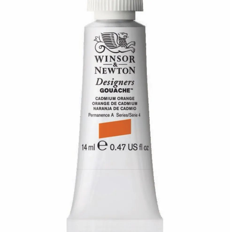 Farba gwasz Designers Gouache - Winsor & Newton - Cadmium Orange, 14 ml