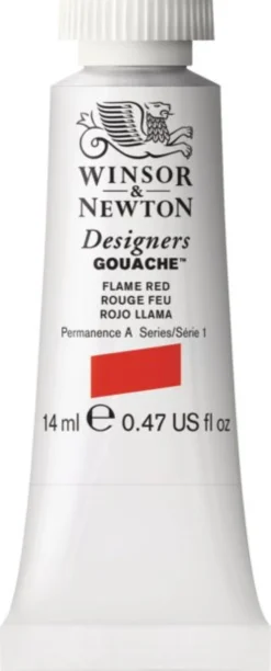 Farba gwasz Designers Gouache - Winsor & Newton - Flame Red, 14 ml