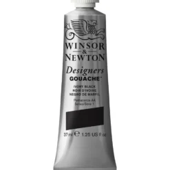Farba gwasz Designers Gouache - Winsor & Newton - Ivory Black, 37 ml