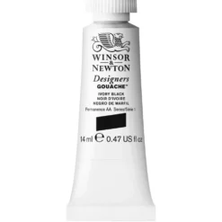 Farba gwasz Designers Gouache - Winsor & Newton - Ivory Black, 14 ml