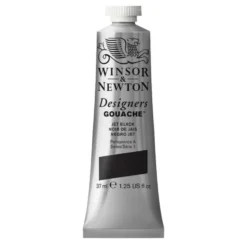 Farba gwasz Designers Gouache - Winsor & Newton - Jet Black, 37 ml