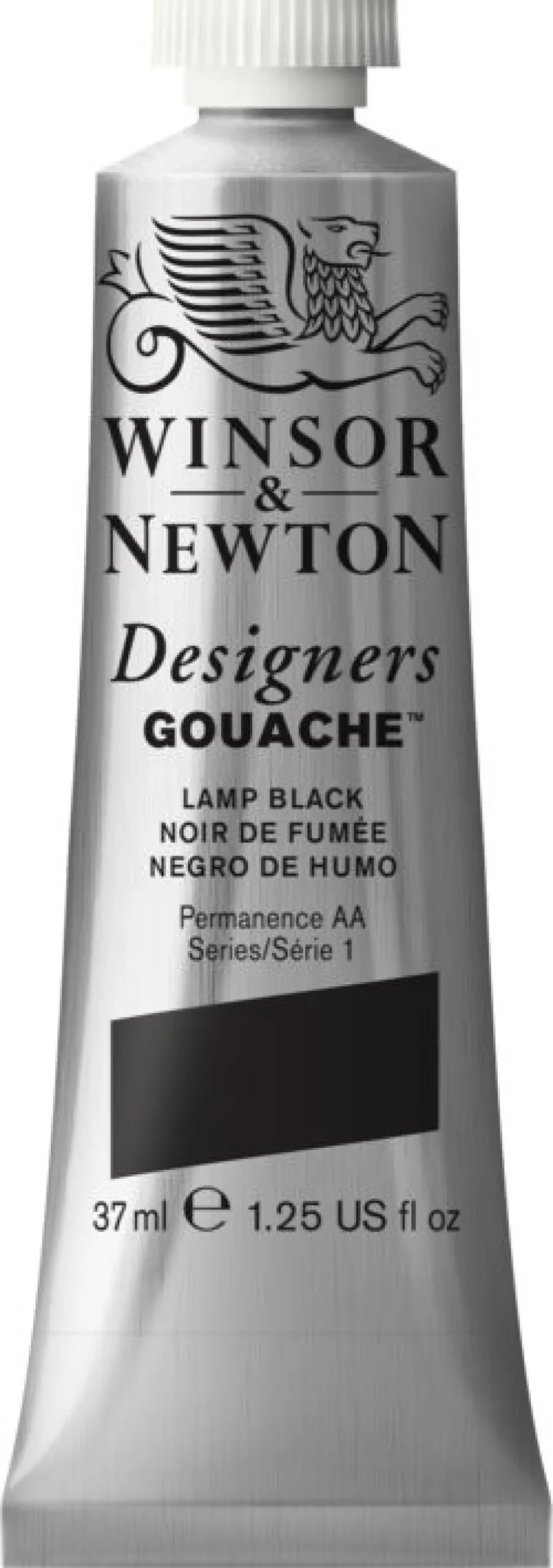 Farba gwasz Designers Gouache - Winsor & Newton - Lamp Black, 37 ml