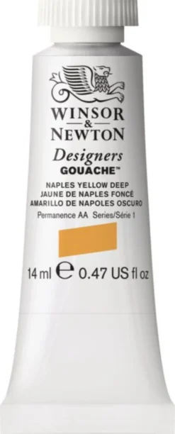 Farba gwasz Designers Gouache - Winsor & Newton - Naples Yellow Deep, 14 ml