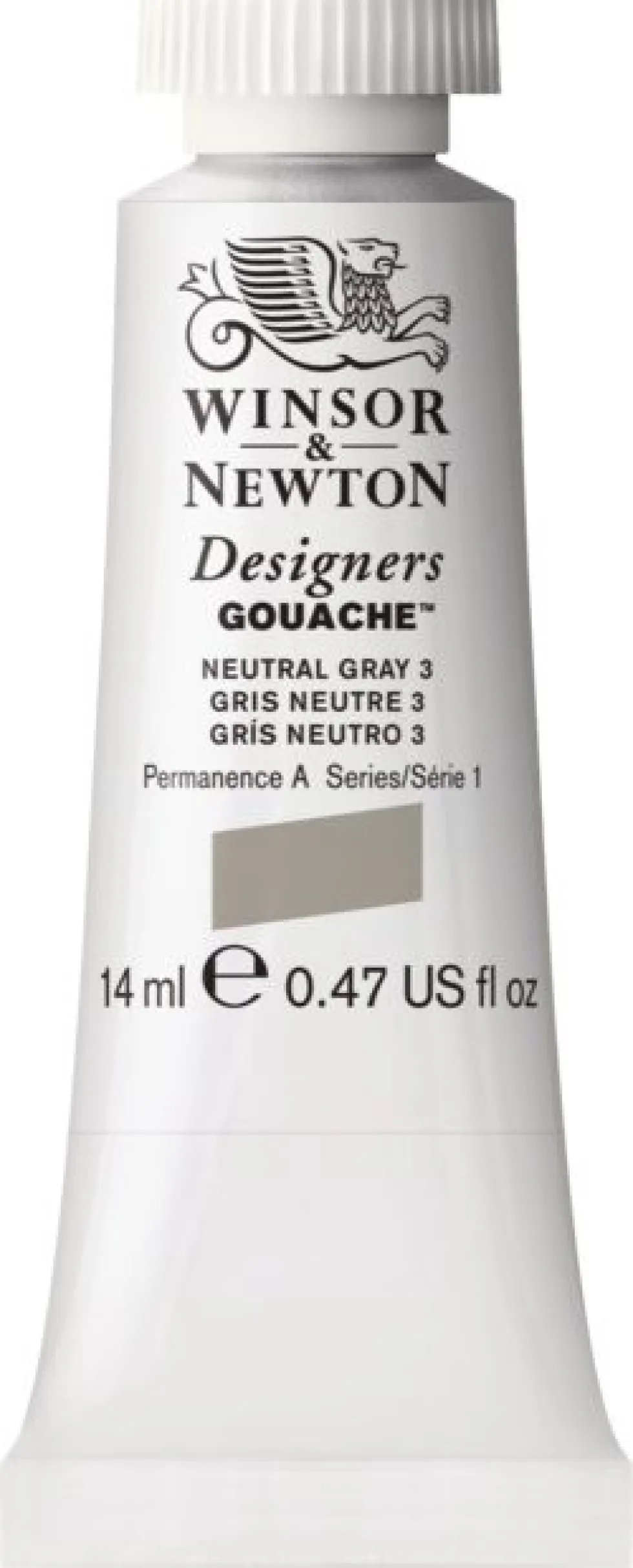 Farba gwasz Designers Gouache - Winsor & Newton - Neutral Grey 3, 14 ml