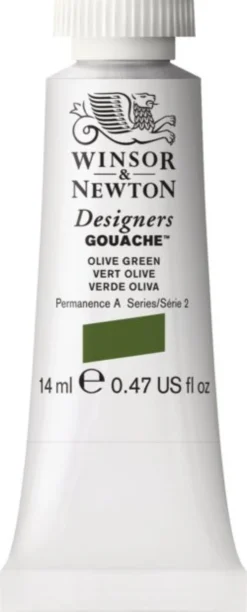 Farba gwasz Designers Gouache - Winsor & Newton - Olive Green, 14 ml