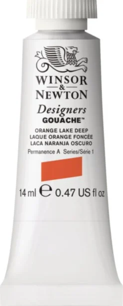 Farba gwasz Designers Gouache - Winsor & Newton - Orange Lake Deep, 14 ml