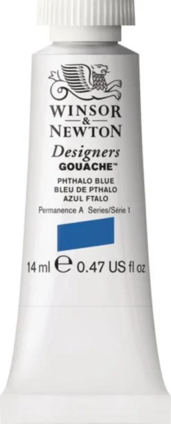 Farba gwasz Designers Gouache - Winsor & Newton - Phthalo Blue, 14 ml