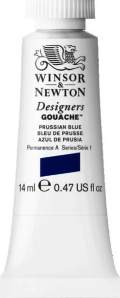 Farba gwasz Designers Gouache - Winsor & Newton - Prussian Blue, 14 ml