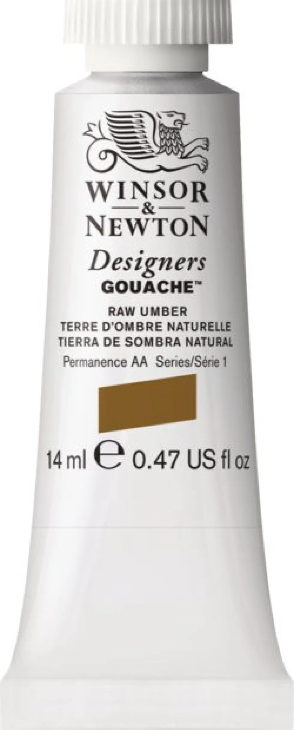 Farba gwasz Designers Gouache - Winsor & Newton - Raw Umber, 14 ml