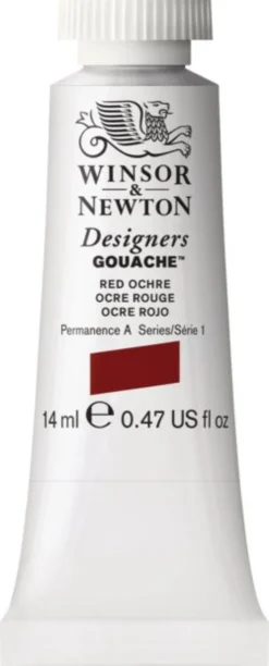 Farba gwasz Designers Gouache - Winsor & Newton - Red Ochre, 14 ml