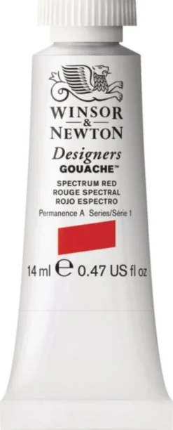 Farba gwasz Designers Gouache - Winsor & Newton - Spectrum Red, 14 ml