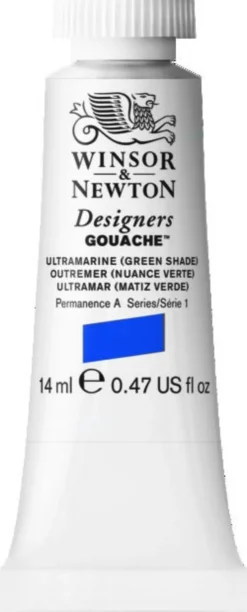 Farba gwasz Designers Gouache - Winsor & Newton - Ultramarine Green Shade, 14 ml