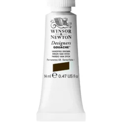 Farba gwasz Designers Gouache - Winsor & Newton - Vandyke Brown, 14 ml