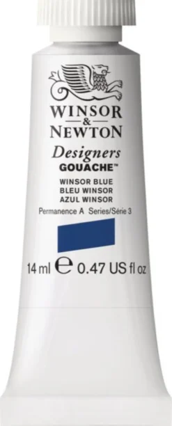 Farba gwasz Designers Gouache - Winsor & Newton - Winsor Blue, 14 ml