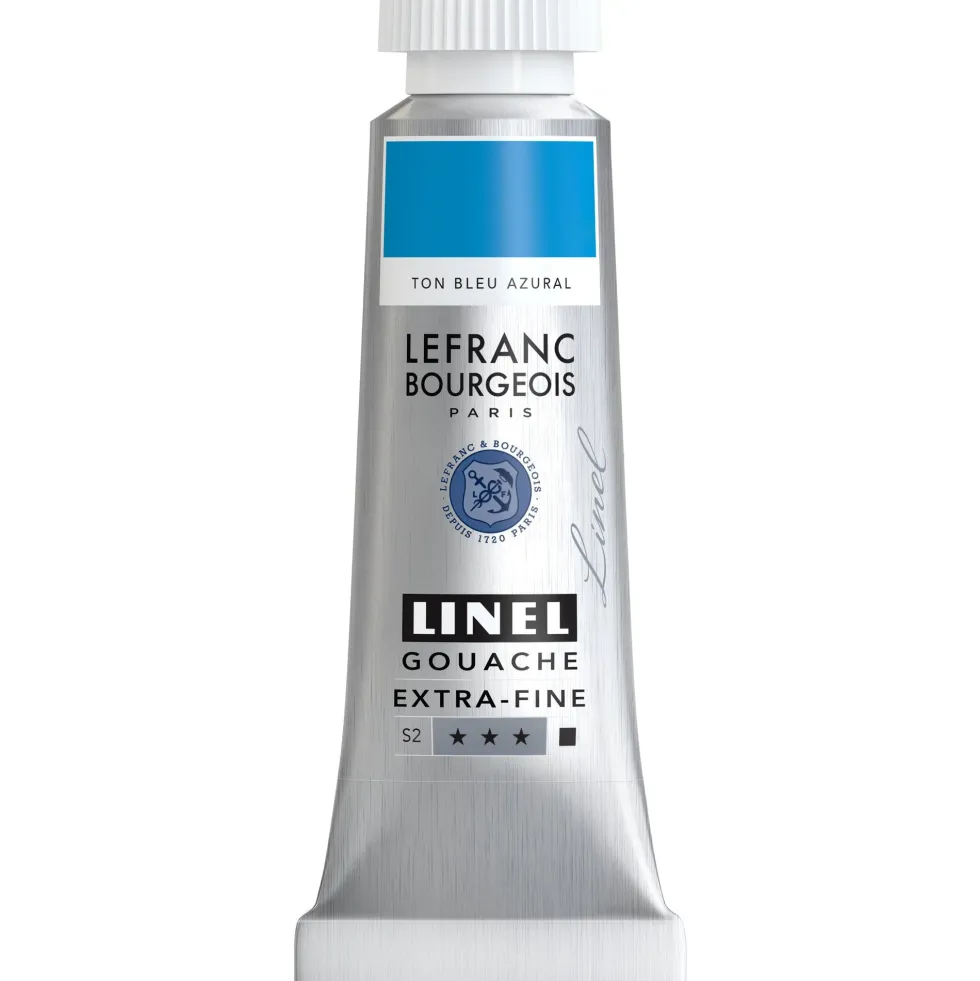 Farba gwasz Linel - Lefranc & Bourgeois - Azure Blue Hue 14 ml