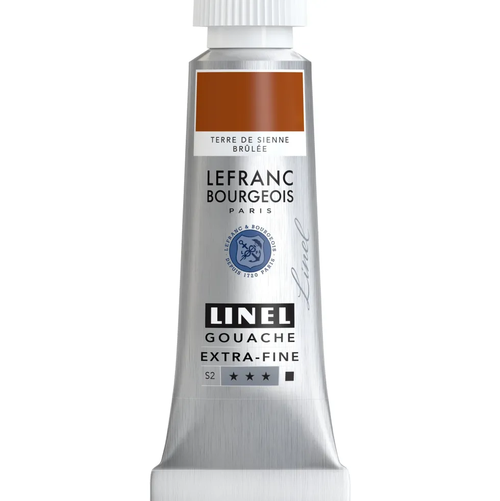 Farba gwasz Linel - Lefranc & Bourgeois - Burnt Sienna 14 ml