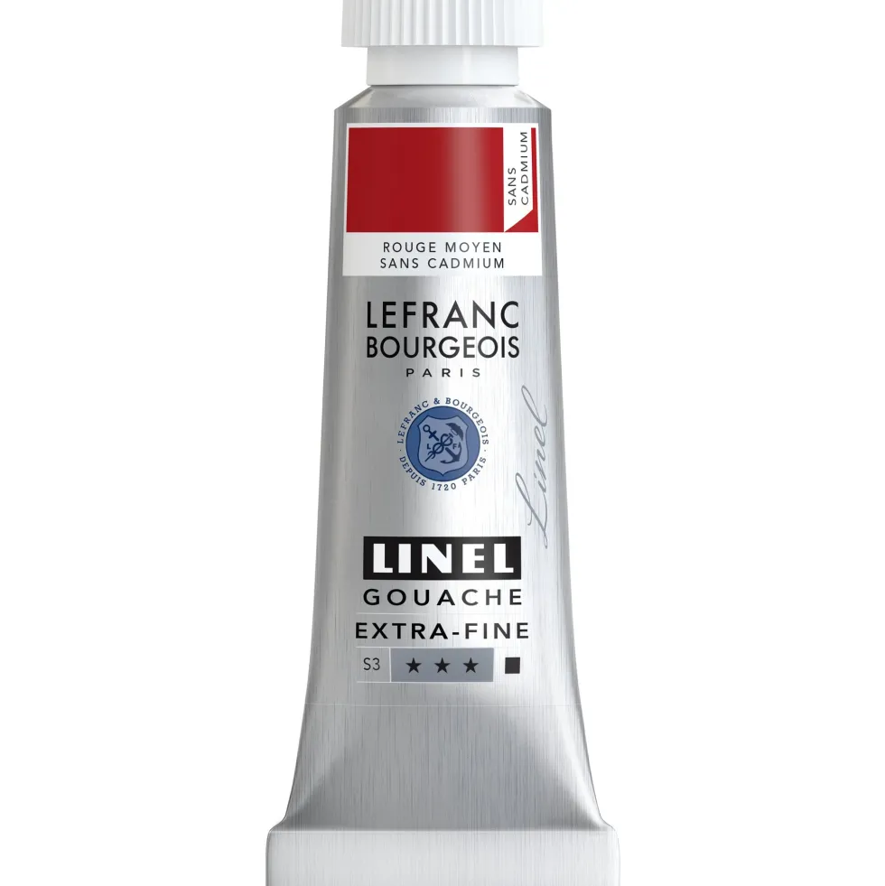 Farba gwasz Linel - Lefranc & Bourgeois - Cadmium Free Red Medium 14 ml